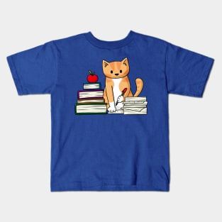 Teacher Cat Kids T-Shirt